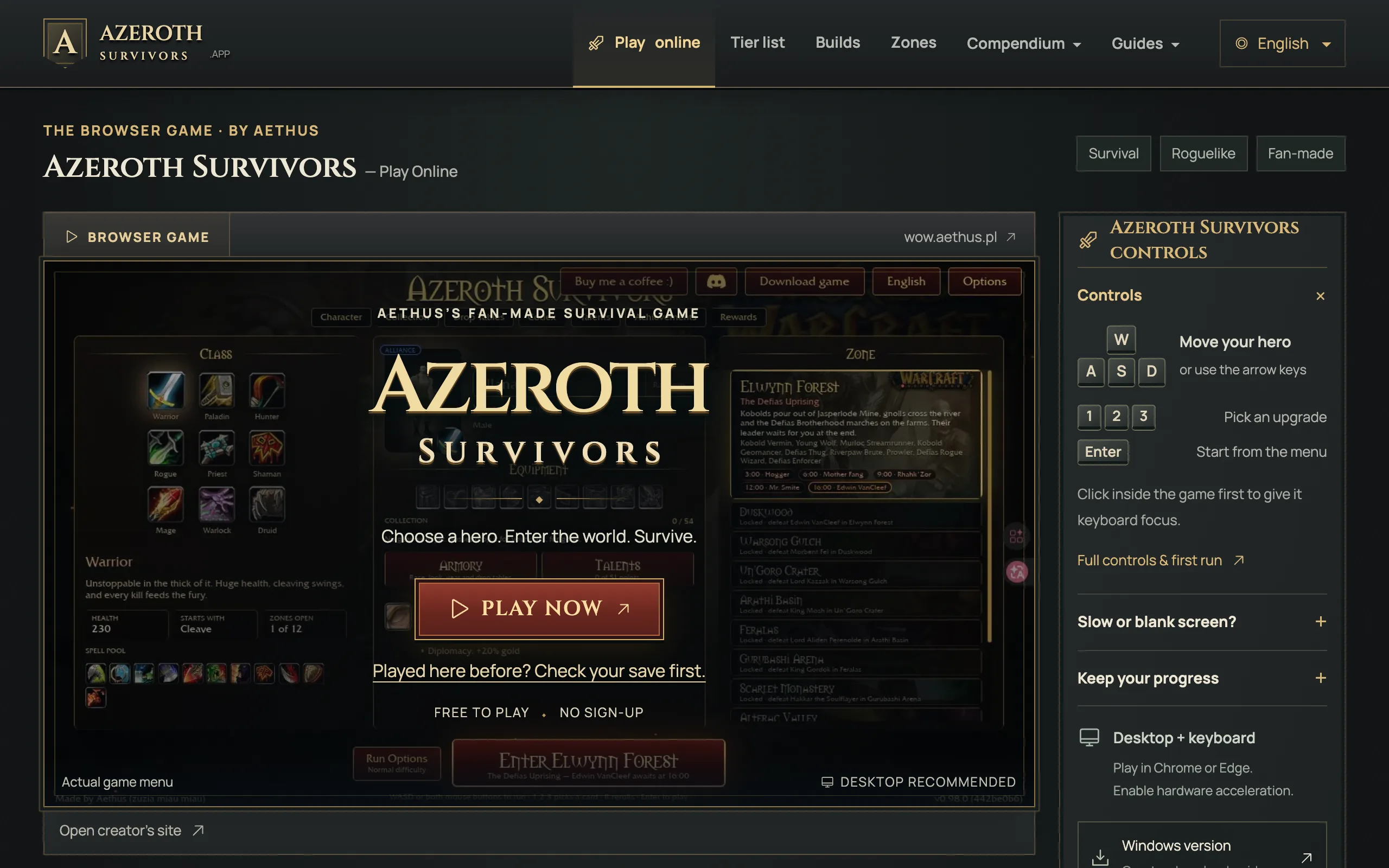 AzerothSurvivors.app