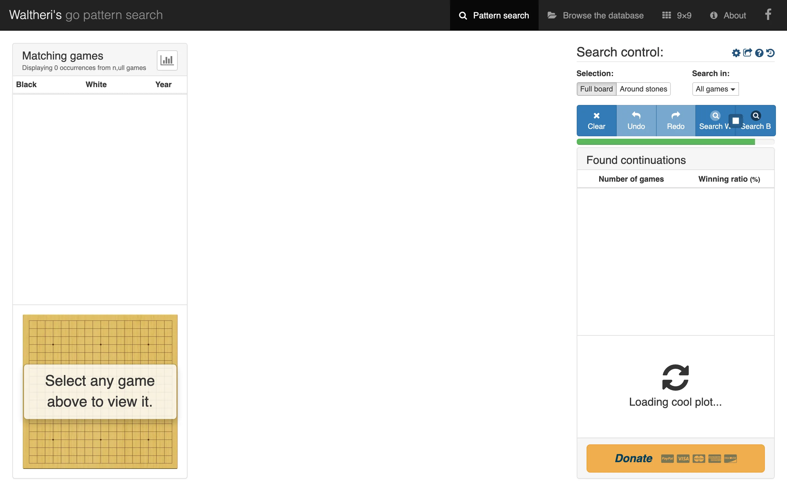Waltheri's go pattern search - find position in pro games screenshot 1