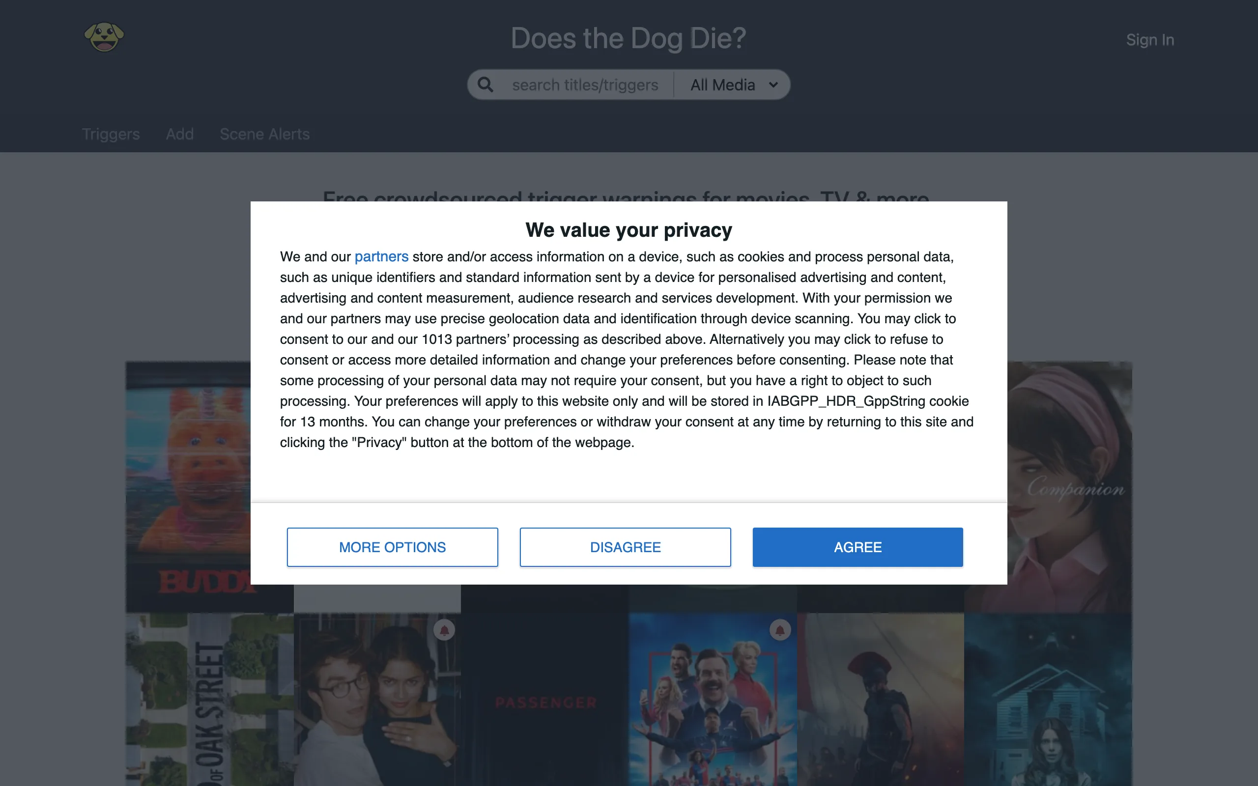 Doesthedogdie screenshot 1
