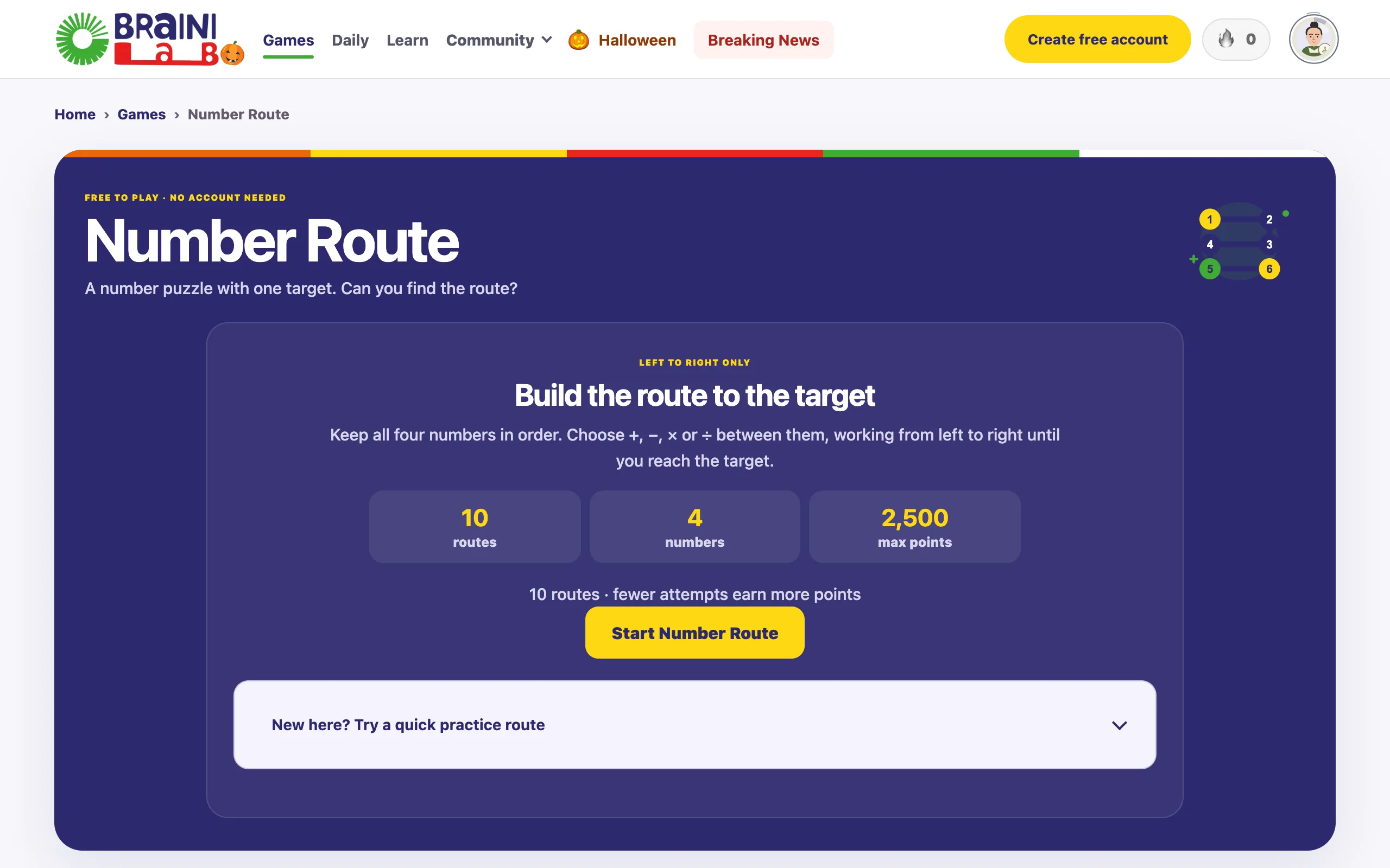 Number Route by BrainiLab