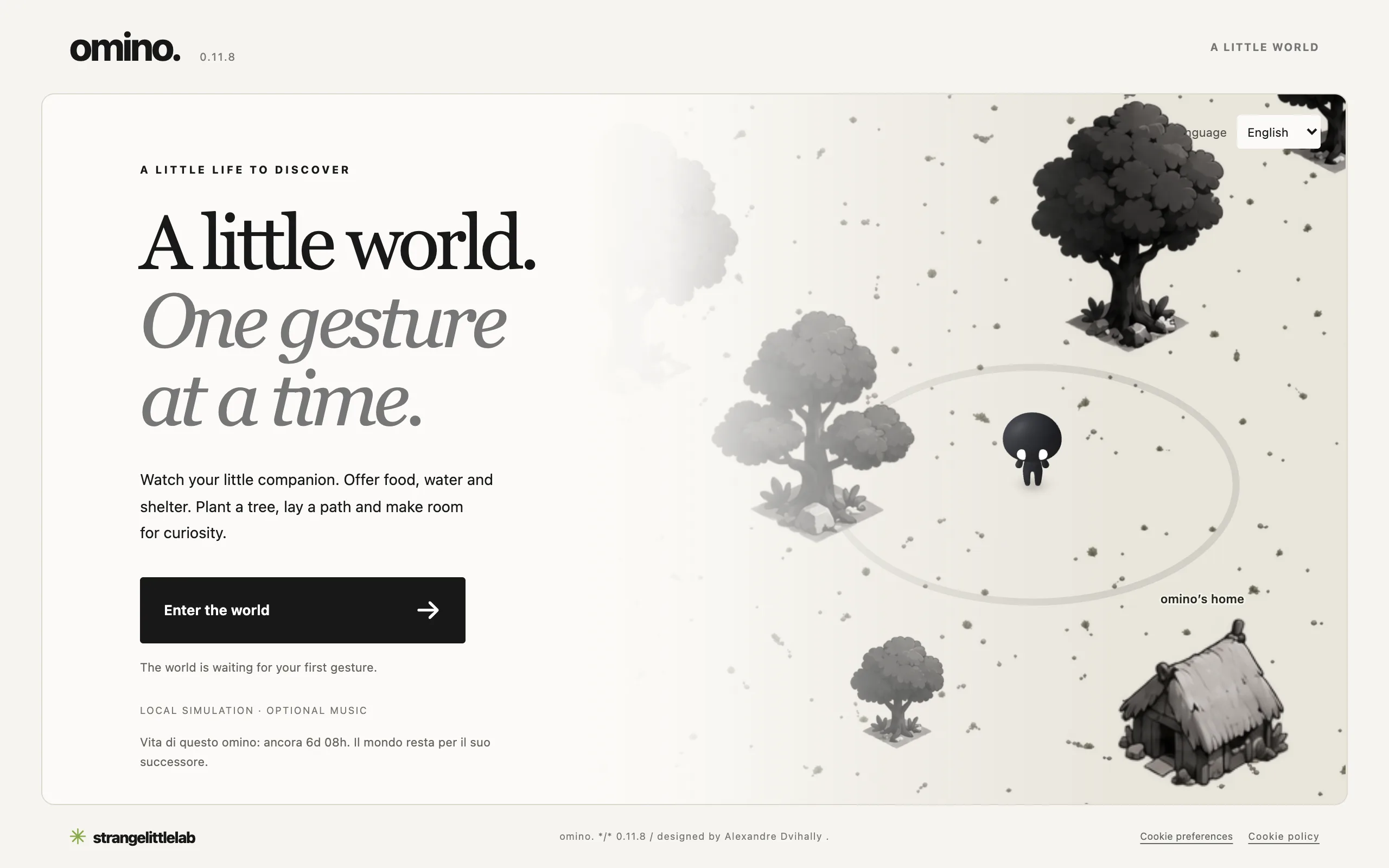 omino. — a tiny world to care for, by Strange Little Lab (creator submission)