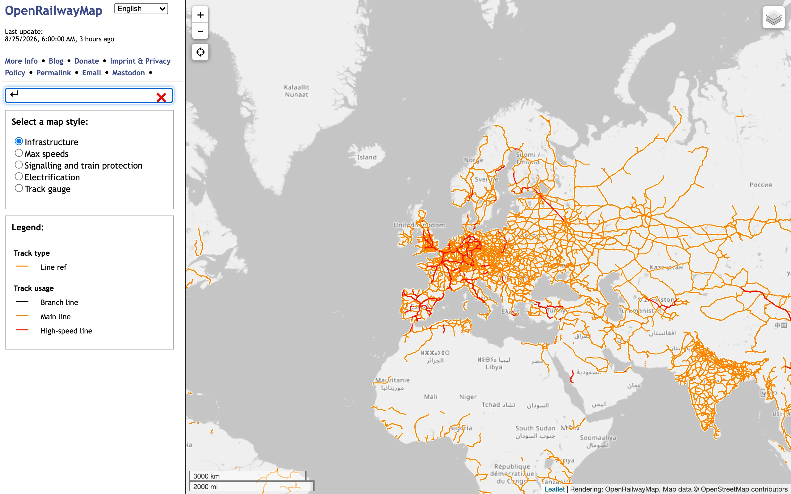 OpenRailwayMap screenshot 1